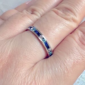 New 925 sterling silver Cubic zirconia ring size 8